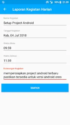 Laporan Kegiatan Harian android App screenshot 5